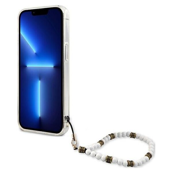 Guess Guess GUHCP13SKPSWH iPhone 13 mini 5,4" Transparent hardcase White Pearl
