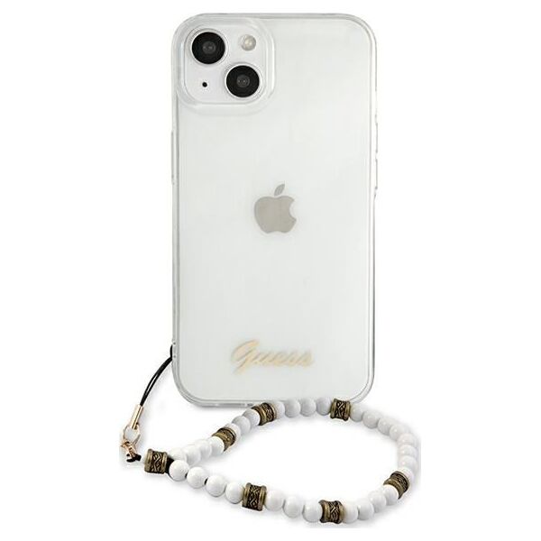 Guess Guess GUHCP13SKPSWH iPhone 13 mini 5,4" Transparent hardcase White Pearl