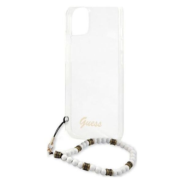 Guess Guess GUHCP13SKPSWH iPhone 13 mini 5,4" Transparent hardcase White Pearl