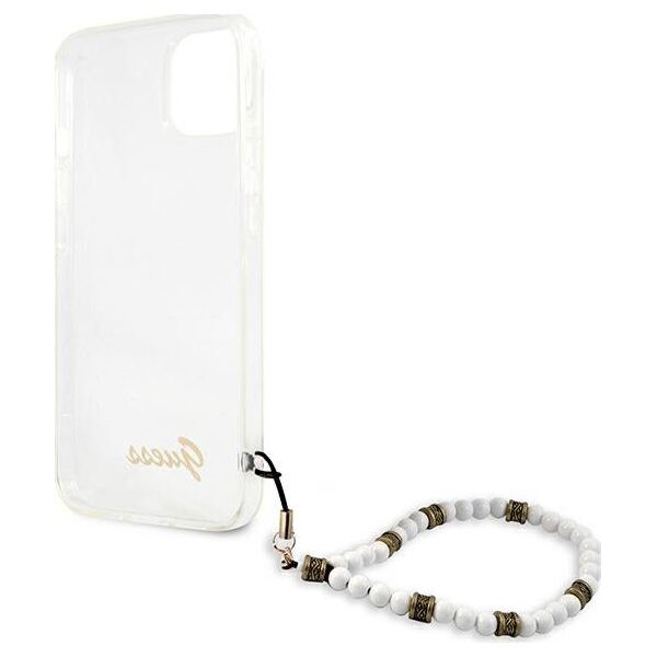 Guess Guess GUHCP13SKPSWH iPhone 13 mini 5,4" Transparent hardcase White Pearl