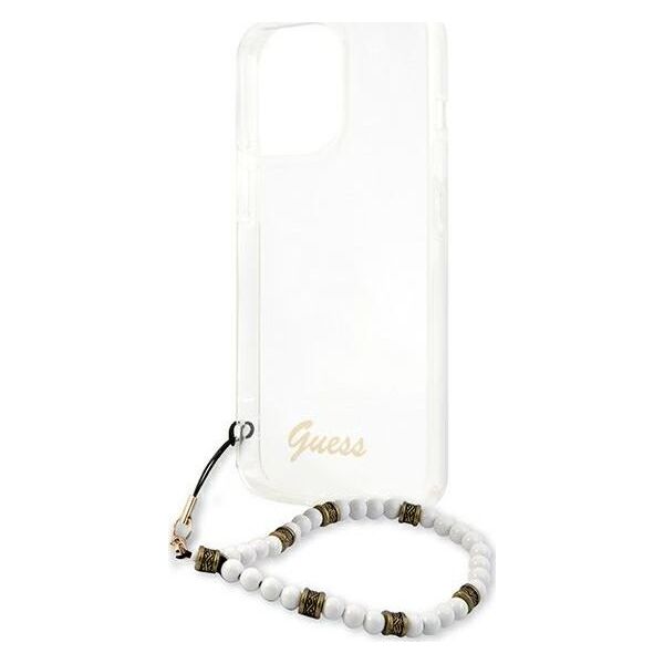 Guess Guess GUHCP13LKPSWH iPhone 13 Pro / 13 6,1" Transparent hardcase White Pearl