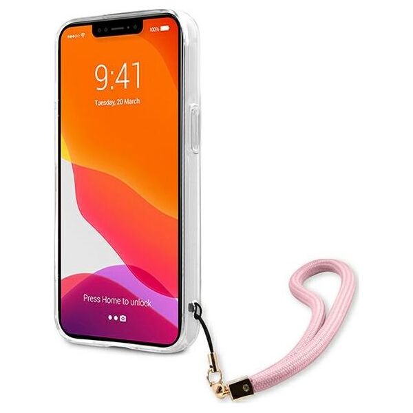 Guess Guess GUHCP13LKCABPI iPhone 13 Pro / 13 6,1" różowy/pink hardcase Camo Strap Collection