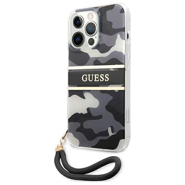 Guess Guess GUHCP13XKCABBK iPhone 13 Pro Max 6,7" czarny/black hardcase Camo Strap Collection
