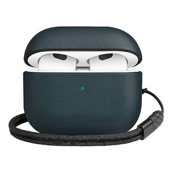 Uniq Etui ochronne  Genuine Leather Terra do AirPods 3 granatowe
