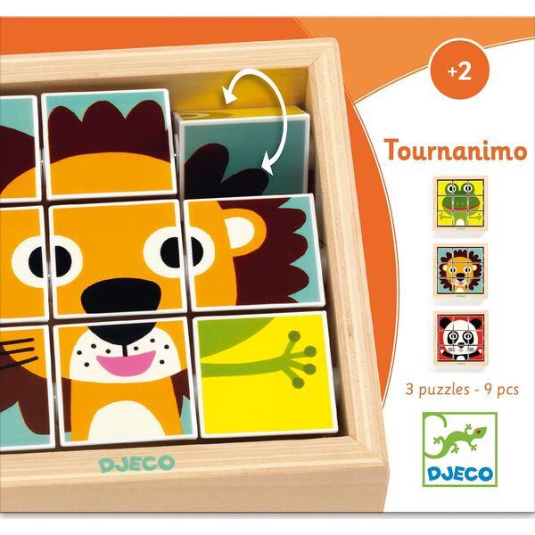 Djeco Drewniane klocki Tournanimo Djeco