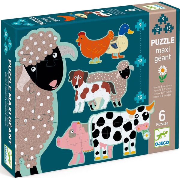 Djeco Puzzle Gigant Honore i Przyjaciele