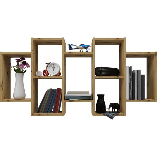 Topeshop REGAŁ WISZĄCY BILBAO 7.0 ŚCIENNY PÓŁKI DĄB ARTISAN