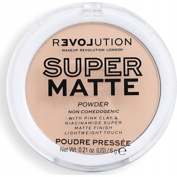 Makeup Revolution Makeup Revolution Super Matte Pressed Powder Puder matujący - Vanilla 6g