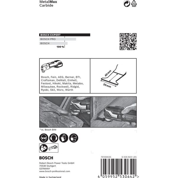 Bosch Bosch EXPERT plunge-cut saw blade AIZ20AIT 1St - 2608900012 EXPERT RANGE