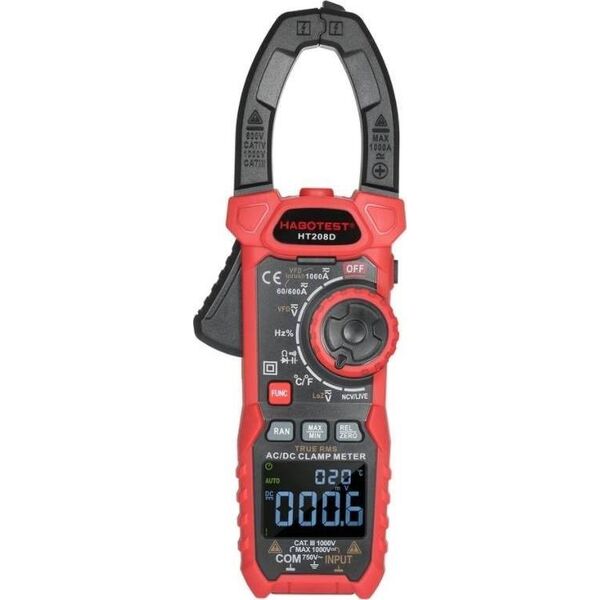 Habotest Cyfrowy miernik cęgowy HT208D