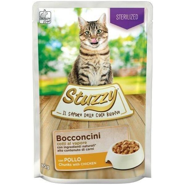 Schesir STUZZY KOT sasz.85g STERILIZED KURA chunkies /24