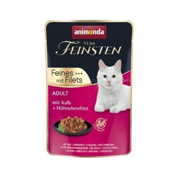 Animonda ANIMONDA KOT 85g V.FEINSTEN CIELĘCINA, FILET z KURCZAKA saszetka/18