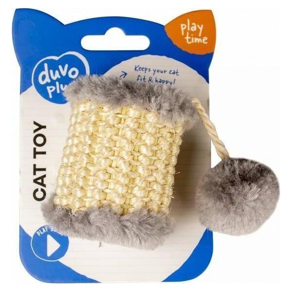 Duvo+ DUVO+ ZAB. KOT WAŁEK SIZALOWY+POMPON 13x5x5cm 12102