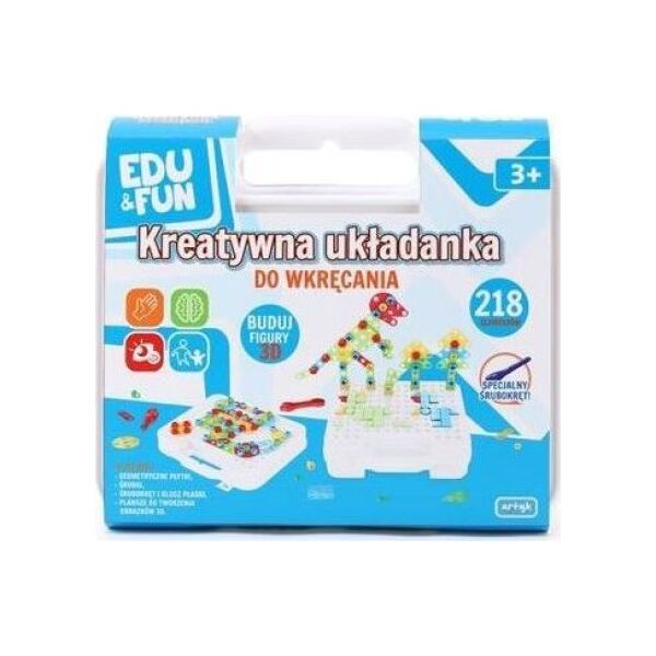 Artyk Układanka kreatywna do wkręcania 218 elementów
