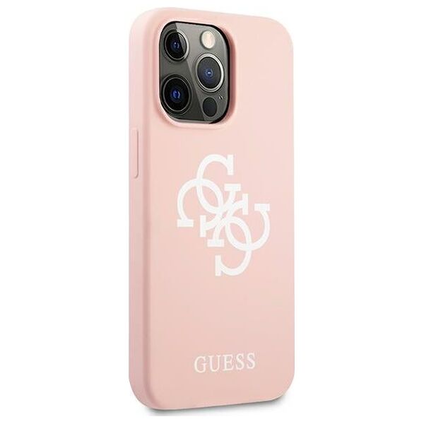 Guess Guess GUHCP13LLS4GWPI iPhone 13 Pro / 13 6,1" różowy/pink hard case Silicone 4G Logo