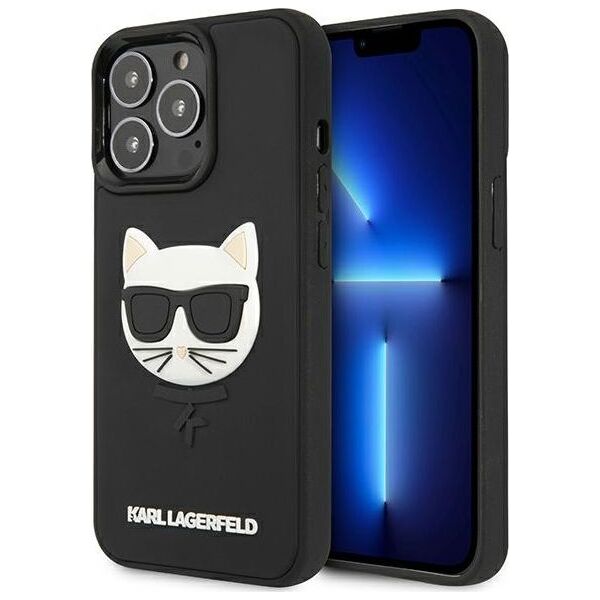 Karl Lagerfeld Karl Lagerfeld KLHCP13LCH3DBK 13 Pro / 13 6,1" czarny/black hardcase 3D Rubber Choupette