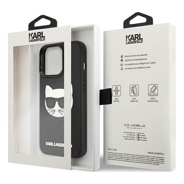 Karl Lagerfeld Karl Lagerfeld KLHCP13LCH3DBK 13 Pro / 13 6,1" czarny/black hardcase 3D Rubber Choupette