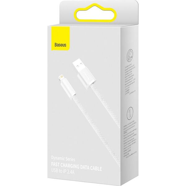Kabel USB Baseus USB-A - Lightning 1 m Biały (BSU3009WHT)