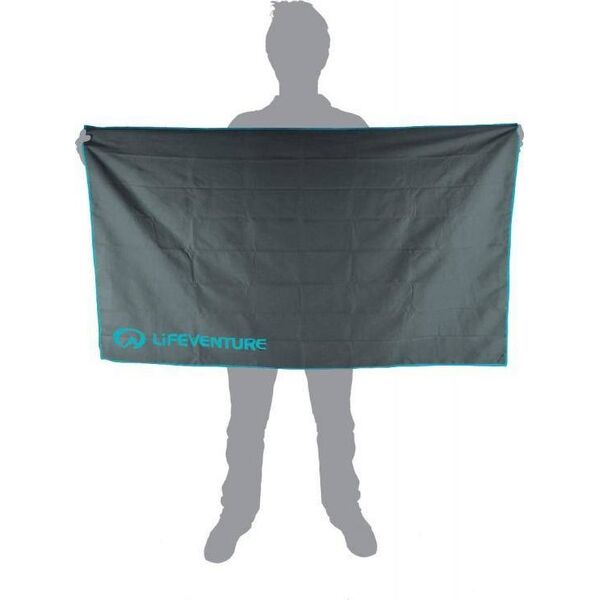 Lifeventure Recycled SoftFibre Trek Towel, Grey, Extra Large