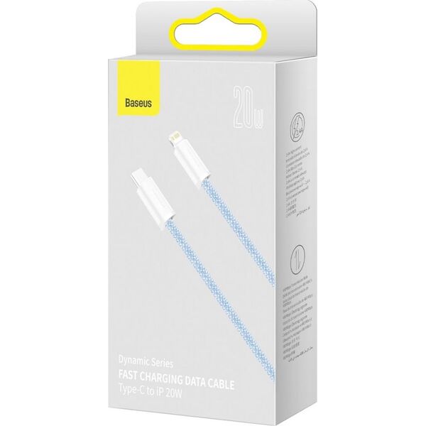 Kabel USB Baseus USB-C - Lightning 1 m Niebieski (BSU3066BLU)
