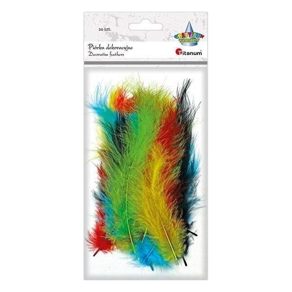 Titanum Piórka puch 11,8-15 cm mix 20szt