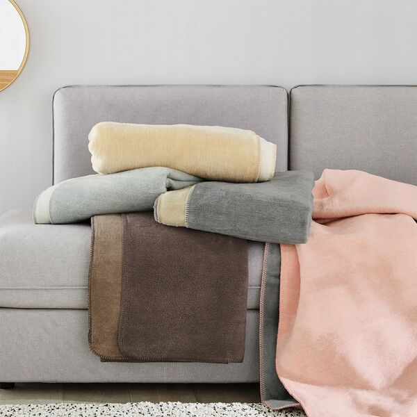 Ibena Ibena Uni Doubleface blanket Dublin espresso/brown 150x200cm