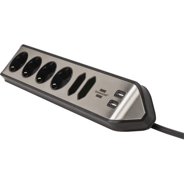 Brennenstuhl Brennenstuhl estilo Corner 6-way Extension Lead black