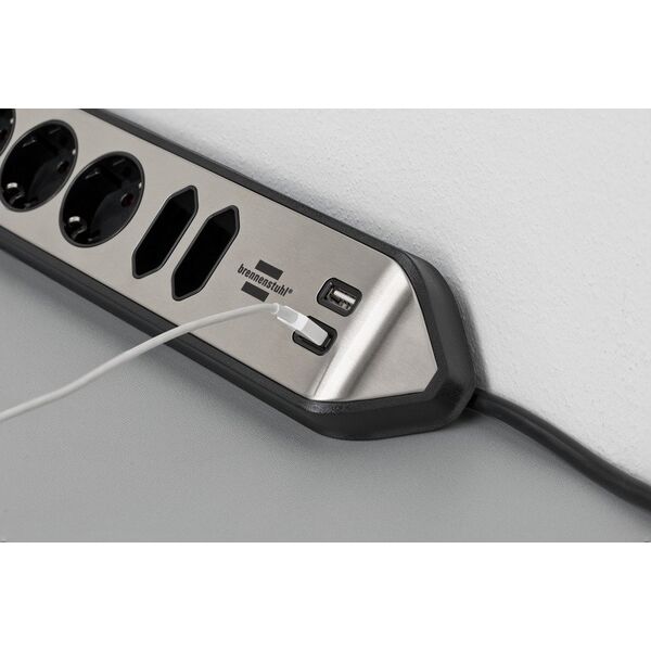 Brennenstuhl Brennenstuhl estilo Corner 6-way Extension Lead black