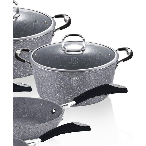 Berlinger Haus GARNKI GRANITOWE 18 ELE BERLINGER HAUS GRAY STONE TOUCH BH-6196
