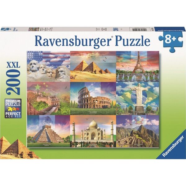 Ravensburger Puzzle dla dzieci 2D Monumentalne budynki 200 elementów