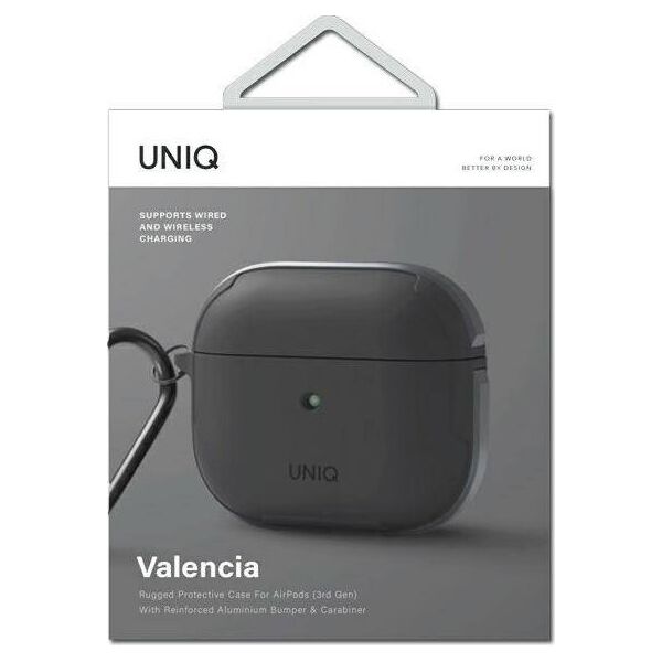 Uniq Etui ochronne Valencia Antimicrobial do Apple AirPods 3 szare