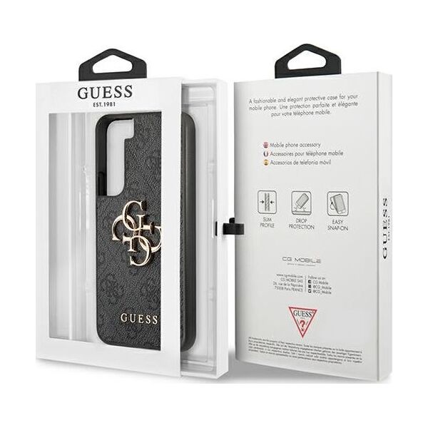 Guess Guess GUHCS22S4GMGGR S901 S22 szary/grey hardcase 4G Big Metal Logo