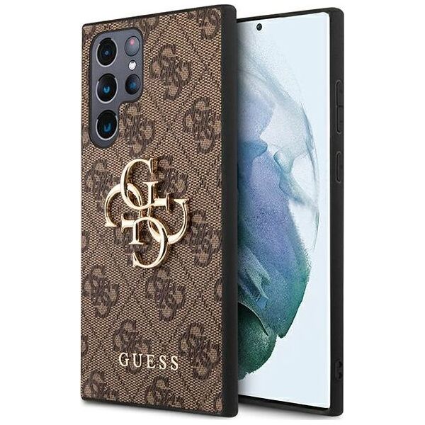 Guess Guess GUHCS22L4GMGBR S908 S22 Ultra brązowy/brown hardcase 4G Big Metal Logo