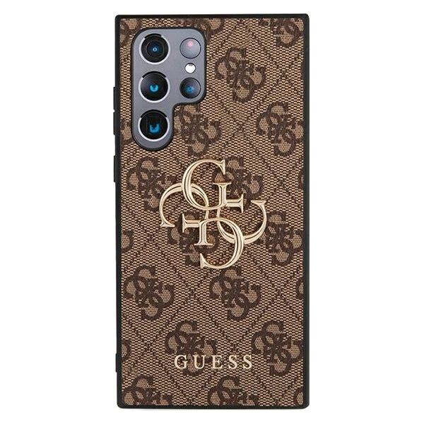 Guess Guess GUHCS22L4GMGBR S908 S22 Ultra brązowy/brown hardcase 4G Big Metal Logo