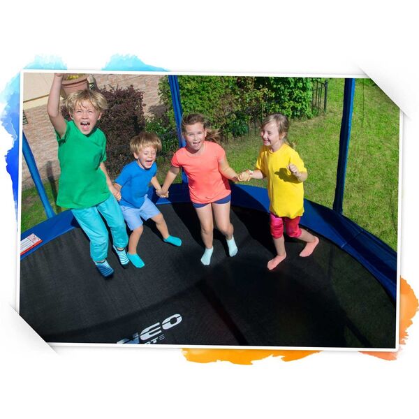 Trampolina ogrodowa Neo-Sport NS-12C201 z siatką wewnętrzną 12.5 FT 374 cm
