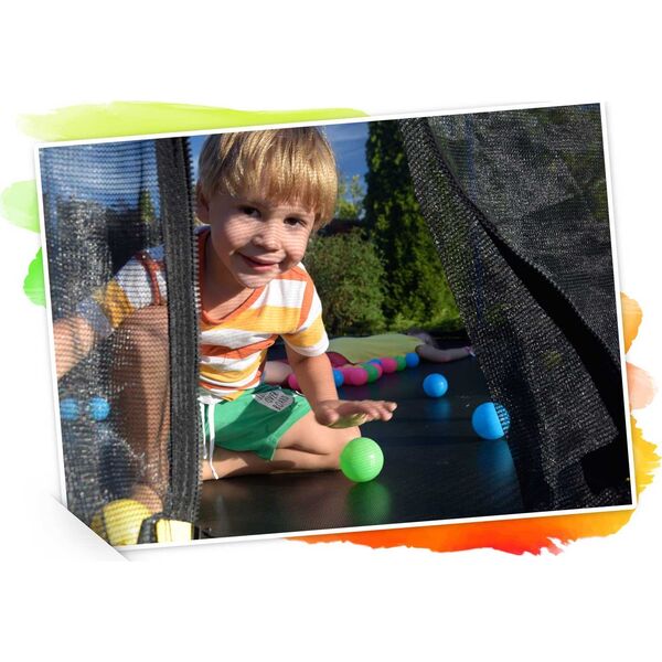 Trampolina ogrodowa Neo-Sport NS-08C201 z siatką wewnętrzną 8.5 FT 252 cm