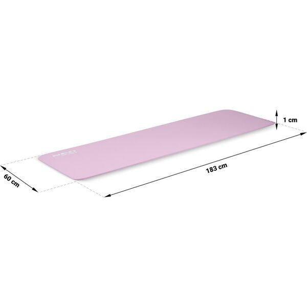 Neo-Sport Mata treningowa NS-922 183 cm x 60 cm x 1 cm różowa