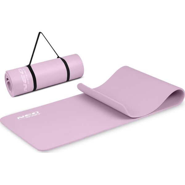 Neo-Sport Mata treningowa NS-922 183 cm x 60 cm x 1 cm różowa