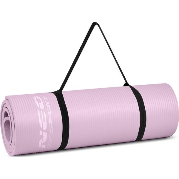 Neo-Sport Mata treningowa NS-922 183 cm x 60 cm x 1 cm różowa