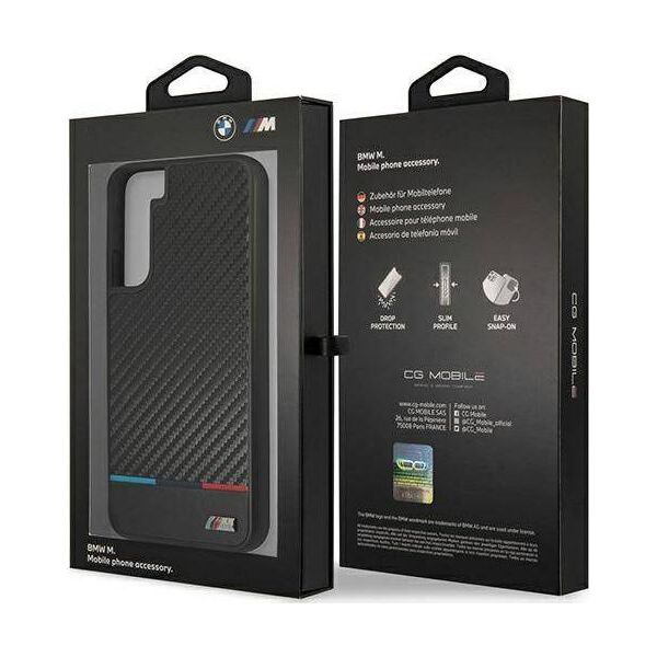 BMW Etui BMW BMHCS22MPUCARTCBK Samsung Galaxy S22+ Plus black/czarny M Collection Triangles