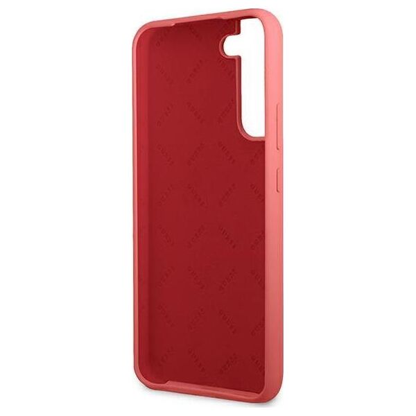 Guess Etui Guess GUHCS22MLSLMGFU Samsung Galaxy S22+ Plus fuksja/fuchsia hardcase Silicone Script Metal Logo