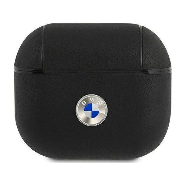 BMW BMW BMA3SSLBK AirPods 3 cover czarny/black Geniune Leather Silver Logo () - BMW000441
