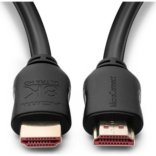 Kabel MicroConnect HDMI - HDMI 0.5m czarny (MC-HDM19190.5V2.1)