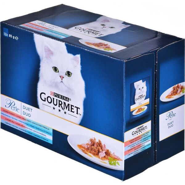 Purina GOURMET PERLE DUO Duet Rybny 12x85g