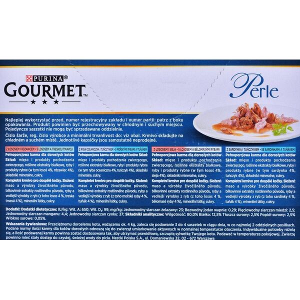 Purina GOURMET PERLE DUO Duet Rybny 12x85g
