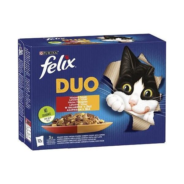 Purina Karma Felix Fantastic Duo wiejskie smaki 12x85g