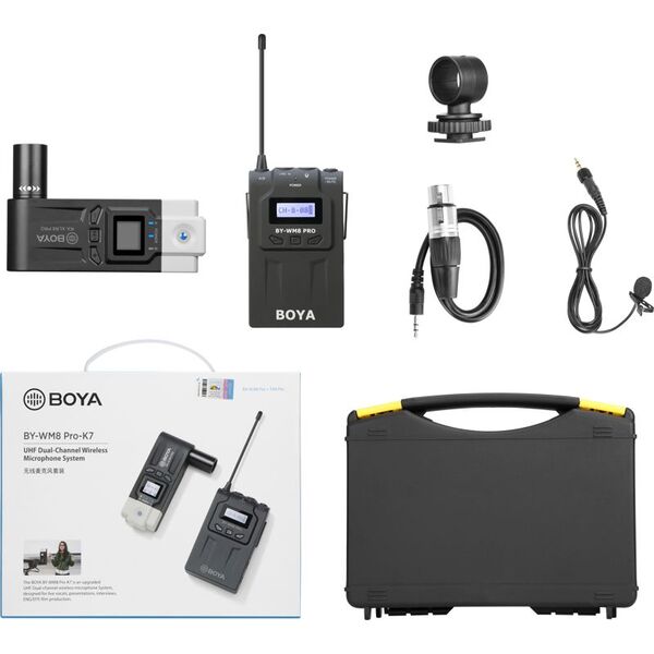 Mikrofon Boya BY-WM8 PRO-K7 UHF XLR 1 TX+1 RX