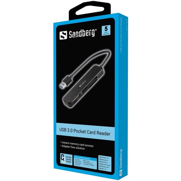 Czytnik Sandberg SANDBERG USB 3.0 Pocket Card Reader