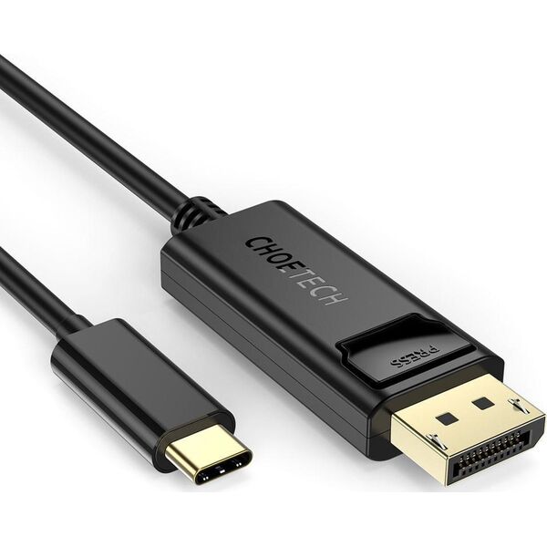 Kabel USB Choetech USB-C - DisplayPort 1.8 m Czarny (6971824971569)