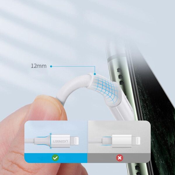 Kabel USB Ugreen USB-C - Lightning 2 m Biały (6957303867493)